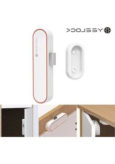 Pazly Yeelock Akıllı Çekmece Kilidi, Anahtarsız Kilit, Bt App Yönetimi, Hırsızlık Ve Çocuk Güvenliği İçin, Beyaz Beyaz