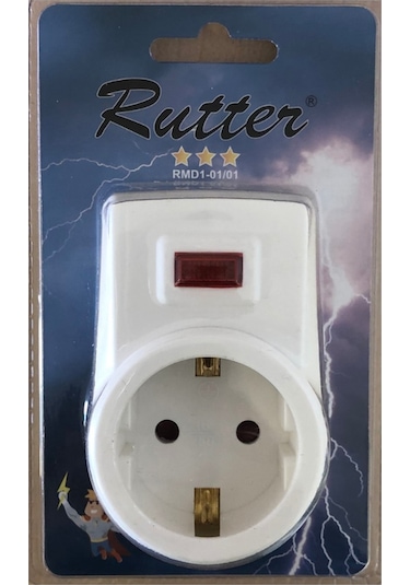 Rutter RMDI-01/01 Tekli Akım Korumalı Priz Beyaz