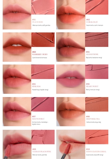Pürüzsüz Ve Kadifemsi Dokulu, Doğal Görünüm Sunan Tint Clıo Chiffon Blur Tint 01 Peach Bebe 01
