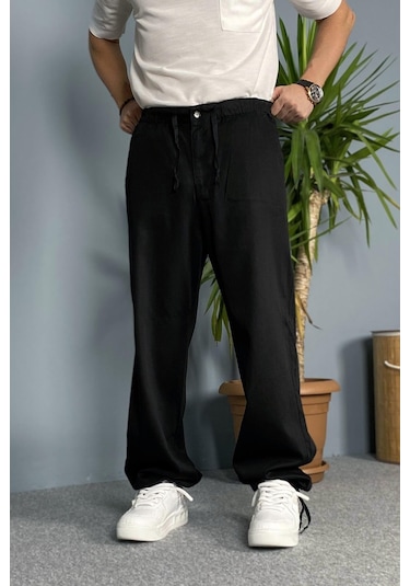 Beli Ve Paçası Bağcıklı Baggy Pantolon 001