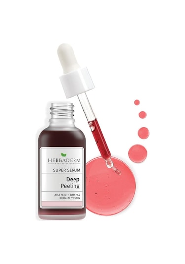 Herbaderm Süper Serum Aydınlatıcı Cilt Tonu Eşitleyici Peeling 30 ML