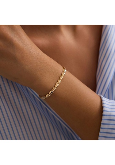 Sembolgold 14 Ayar Srpty Bileklik İtaly 5 Mm 19 Cm T14353 Renkli