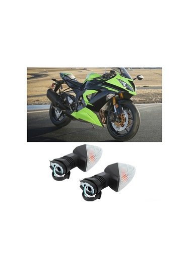 Xiyyadms Kawasakı Zx-6r İçin Dayanıklı Abs Sinyal Lambası Siyah-beyaz, 2 Adet - Kolay Kurulum, Enerji Tasarruflu, Motorcycle Dıy Değiştirme Parçası