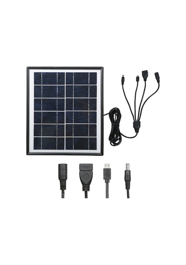 7w Taşınabilir Güneş Paneli - 6v 1.3a Çıkışlı, Ip65 Su Geçirmez, Usb/dc Bağlantılı, Kamp & Seyahat İçin