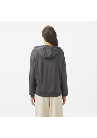 Nautica Kadın Gri Regular Fit Kapüşonlu Sweatshirt 026 55k602t Gri