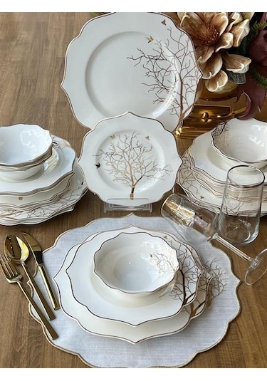 Yemek Takımı Arbol Bird 24 Parça 6 Kişilik Renkli