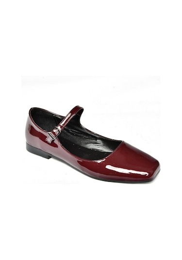 Fox Shoes S726252508 Bordo Rugan Kadın Babet Bordo