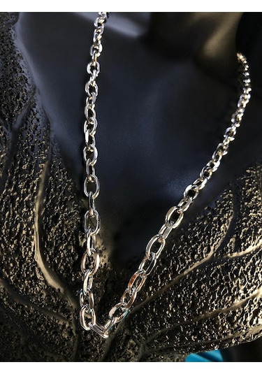 Vog Erkek Çelik Kolye - 6mm Köşeli Force Şık Tasarım Sevgiliye Eşe Babaya Arkadaşa Çelik Kolye