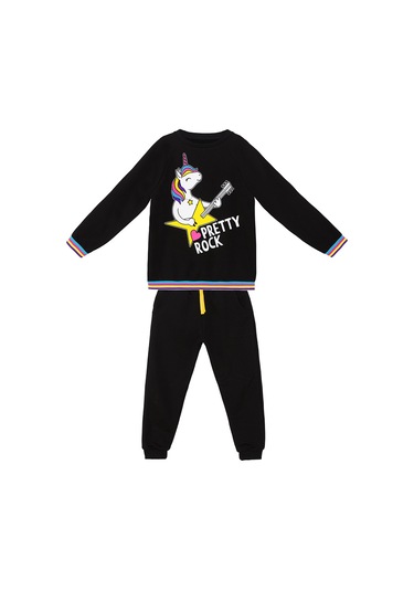 Denokids Mshb&g Rock Unicorn Kız Çocuk Eşofman Takım Renkli Çok Renkli