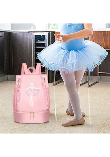 Suntek Bale Çantası Spor Yüzme Seyahat Jimnastik Için Sevimli Dantel Dekor Pembe