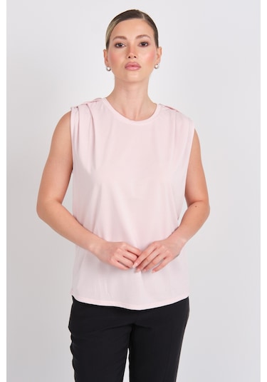 Only Kadın Onlfree Regular Fit Kolsuz Bluz 15290313 Pudra Pudra