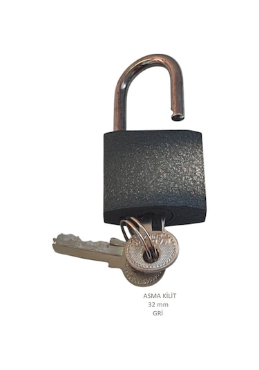 Adilon Asma Kilit, 32 Mm Gri