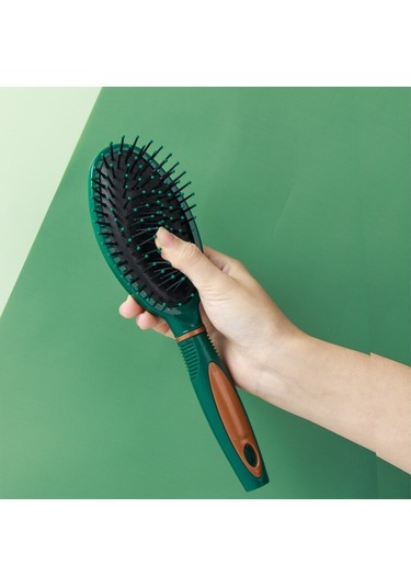 Koyu Yeşil Yastık Kuaförlük Tarak Saç Fırçası Kadın Masaj Bambu Tarak Anti-statik Yüksek Kaliteli Dolaşık Açıcı Saç Azaltmak