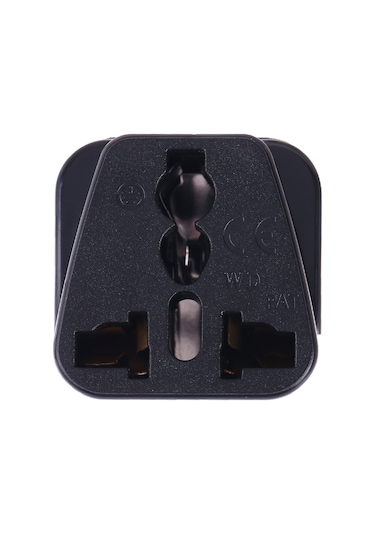 Taşınabilir Evrensel Soket - Abd Fiş Güç Adaptörü Seyahat Şarj Cihazı Siyah