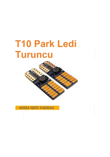Eraks Dipsiz T10 Park Ledi 24 Smd Led İç Tavan Turuncu Park Plaka Ledi