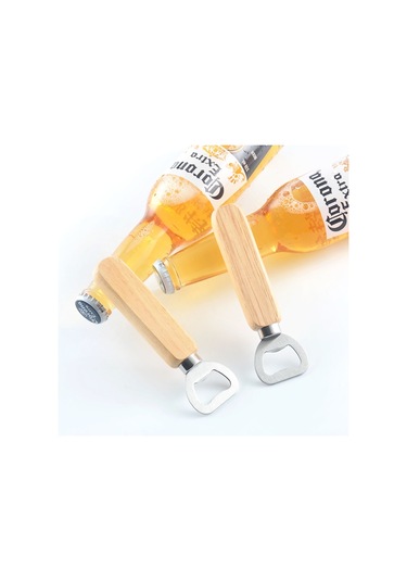 Sones 2 Adet Paslanmaz Çelik Bira Şişe Açacağı Kauçuk Ahşap Saplı Yaratıcı Hediye Soda Şişesi Sürücüsü Diğer