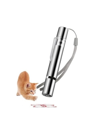 Buffer Usb İle Şarj Edilebilen 3ın 1 Kırmızı Işık +beyaz Led Meşale Işık + Uv El Feneri Kedi Lazeri Çok Renkli