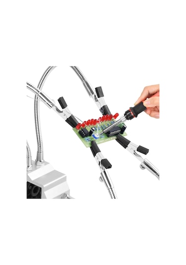 Suntek Magideal  Lehimleme İstasyonu Tutucu Pcb Fikstürü Kaynak Gümüş