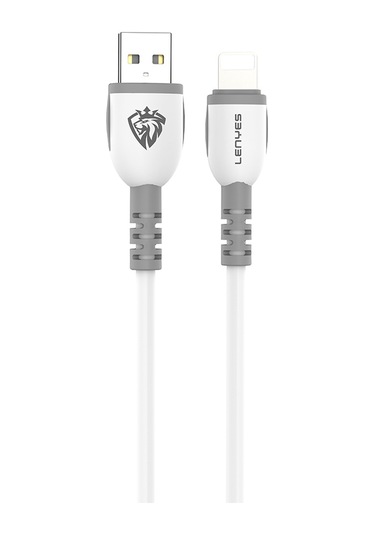 Lenyes Lc979 Usb-a To Lightning Hızlı Şarj Özellikli Data Ve Şarj Kablosu 2.4a 1m Beyaz Beyaz