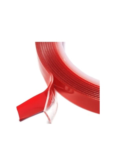 Çift Taraflı Silikonlu 2 Metre Şeffaf Bant 10 Mm X2m Geçirmz Süper Güçlü Montaj Band