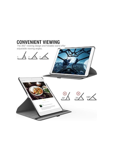 iPad 10.2 Uyumlu 8.Nesil Dönerli Tablet Kılıf Kalem Hediyeli