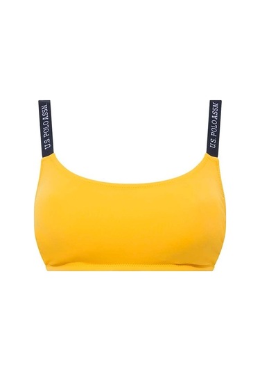 U.S. Polo Assn. Kadın Sarı İnce Askılı Bikini Üst 21502