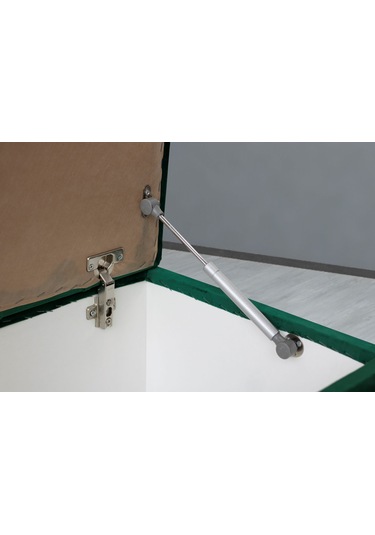 Vetra Sandıklı Bench Puf, Beyaz Yeşil