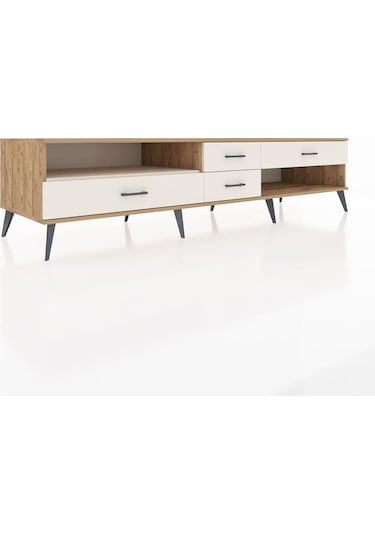 Kronos Tv Ünitesi Tek Raflı 4 Çekmeceli 220x59x51 Çam-aytaşı Aytası/aytası - Atlas Çam