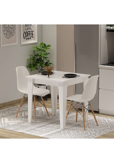 Loren 72 X 72 Yemek - Mutfak Masası Beyaz