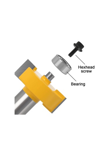 Jinchao-router Bitleri, 6, 8, 12mm Şafak Yönlendirici Biti 6 Rulmanlı, 1/2 'h 1/4' Shank Ahşap Kesici