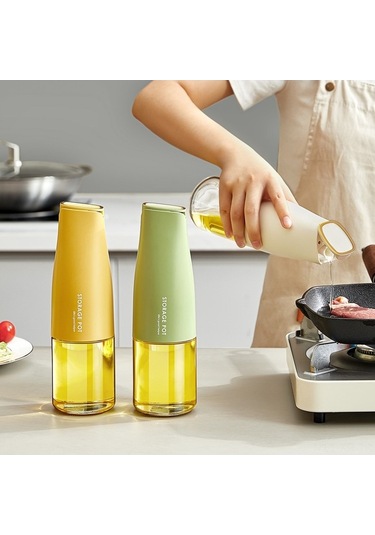 Fortunelane Küçük Mutfak Otomatik Kütle Açık Cam Yağ/soya Sos/sirk Köpürtü Flakonu, Dayanıklı Beyaz, Yağ Tutanmaz Diğer