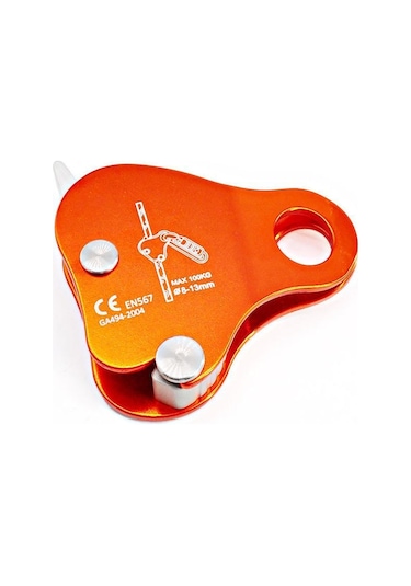 Maiyame Alüminyum Alçıklama Koruması - Dağcılık Kayar Kemer Kilidi Mavi/turuncu - 8-13mm Teller İçin Otomatik Kilitleme - 100kg Dayanım Turuncu