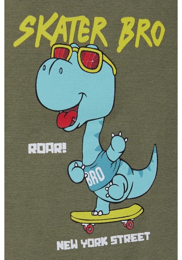 Breeze Girls & Boys Erkek Çocuk Uzun Kollu Tişört Kaykaycı Gözlüklü Dinozor Baskılı 1-4 Yaş, Haki Yeşil-haki Yeşil Haki Breeze Girls & Boys Erkek Çocuk Uzun Kollu Tişört Kaykaycı Gözlüklü Dinozor Baskılı 1-4 Yaş, Haki Yeşil-haki Yeşil Haki