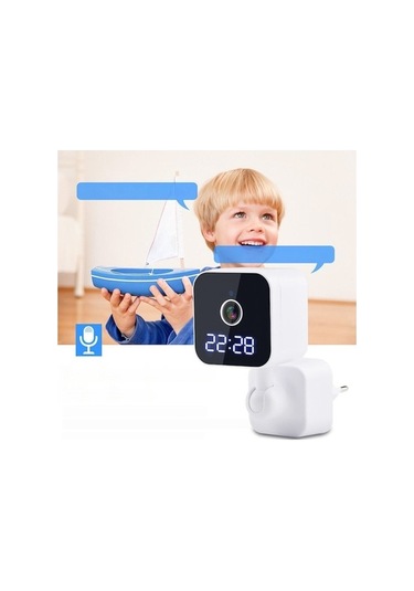 Bosphorusboutique Yönlü Ses, Kamerası, İki Gözetleme Görüşü, Gece Dönüş, Beyaz 360 1080p, Kf