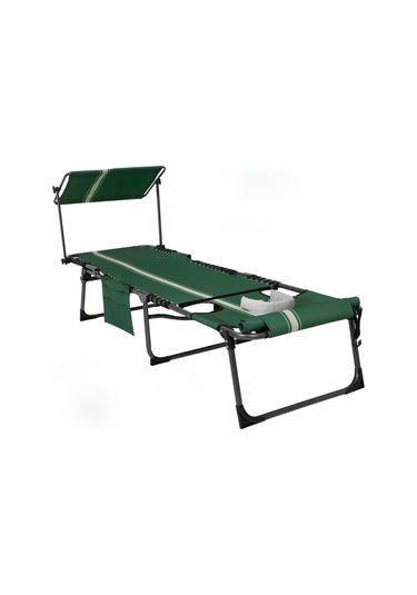 Kingcamp Magnolia B10 Plus Hands-free Premium 7 Kademeli Katlanır Şezlong Green/white Yeşil