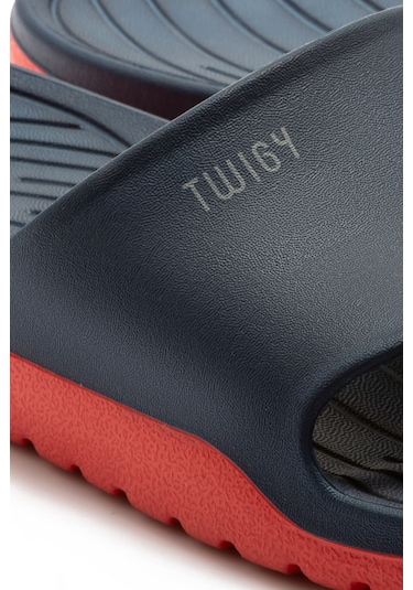Twigy Demba Erkek Terlik Lacivert Kırmızı 40/45 DD0567 Kırmızı - Lacivert