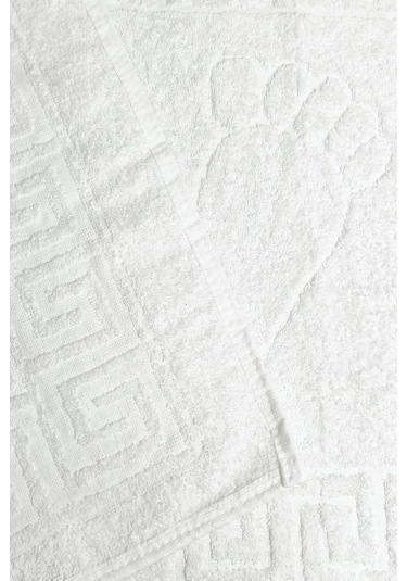 10 Lu Otel Ayak Havlusu Bukle Ayak İzli 50x70 Cm Beyaz 12/1 Avs 200 Gr Beyaz