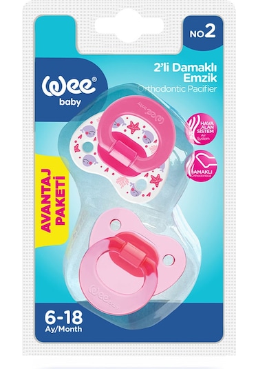 Wee Baby 2’li Damaklı Emzik No:2 Kız 6-18 Ay