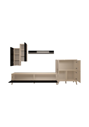 Decoraktiv Eko 6 Mdf Std Gold Tv Ünitesi Tv Sehpası Beyaz - Siyah