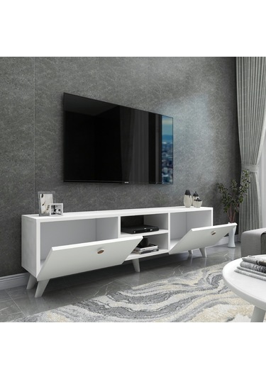 Dekorosso Veco Tv Ünitesi Ayaklı Beyaz