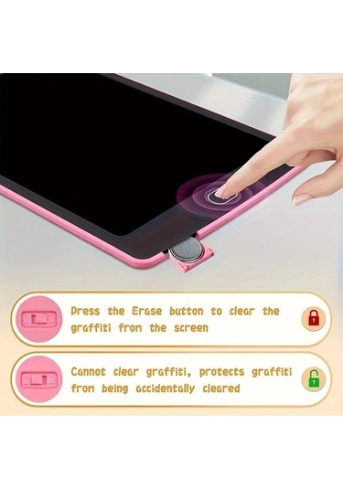 Trendooze Gaojunshop01 Renkli Lcd Tahtası Çizim Yazı Eğitici Kız Erkek Hediye Kırmızı+siyah Çok Renkli