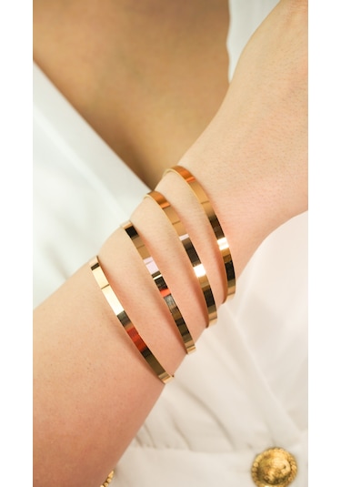 İdeal Sarraf 22 Ayar Altın İşçiliksiz Kibrit Çöpü Bilezik Eni Geniş 10 Gr