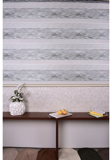 Gri Düz-pliseli Etek Dilimsiz 10790-v11 Zebra Stor Güneşlik Perde