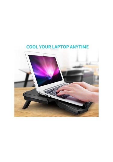 Hpy Pazar Dört Fanlı Laptop Soğutucu 14 17" Notebooklar İçin