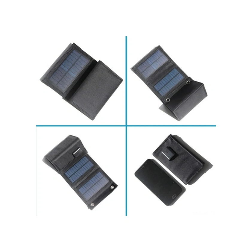 Fortunelane Katlama Şarj Paneli, 7.5w Taşınabilir Güneş Enerjisi, Kamp & Seyahat İçin Usb Çıkışlı