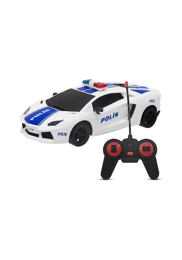 Uzaktan Kumandalı 1:16 Polis Arabası Çok Renkli
