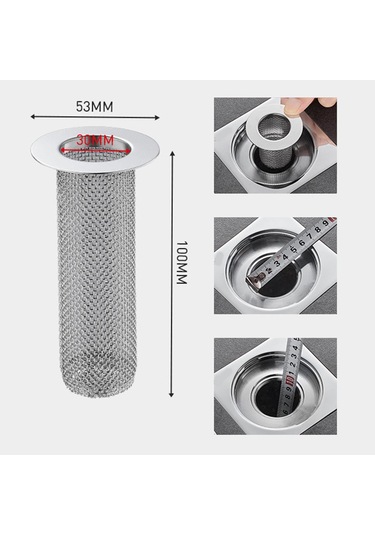 Suntek Yer Sifonu Filtresi Paslanmaz Çelik 34mm-53mm-sığdır Gümüş Diğer