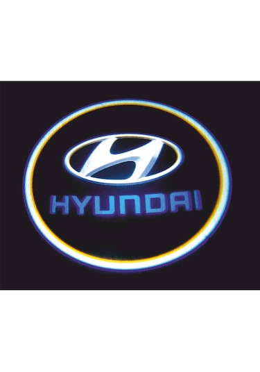 Hyundai Pilli Yapıştırmalı Kapı Altı Led Hayalet Logo2Adet