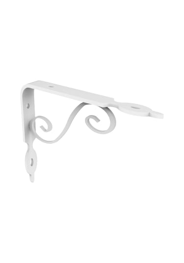 2 Adet Ferforje 19 x 25 cm Dekoratif Raf Altı Ayağı Konsol Beyaz