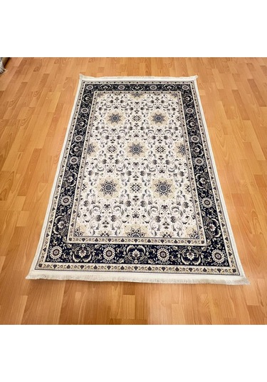 Yıldız Motifli 120 X 180 Cm Dijital Baskı Halı Beyaz